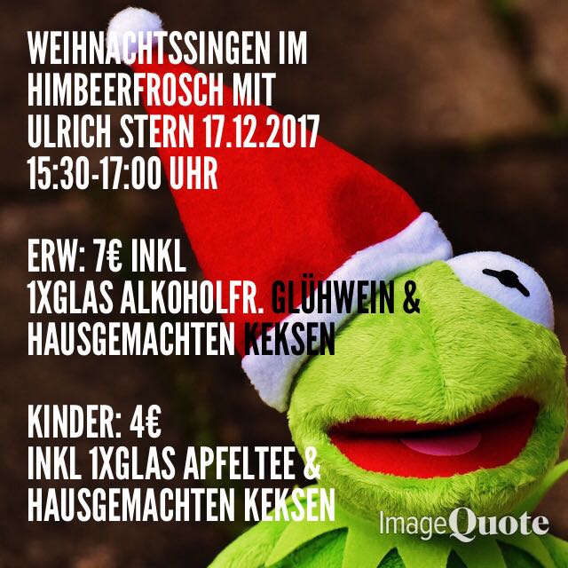 Weihnachtssingen mit Ulrich Sternam 17.12.2017 im Himbeerfrosch