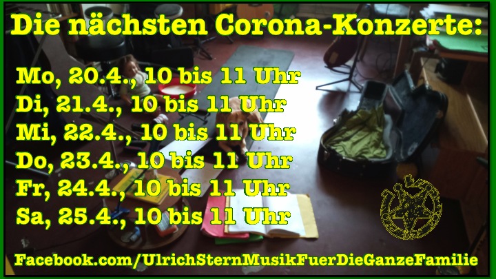 Ulrichs nächste Corona-Konzerte auf Facebook